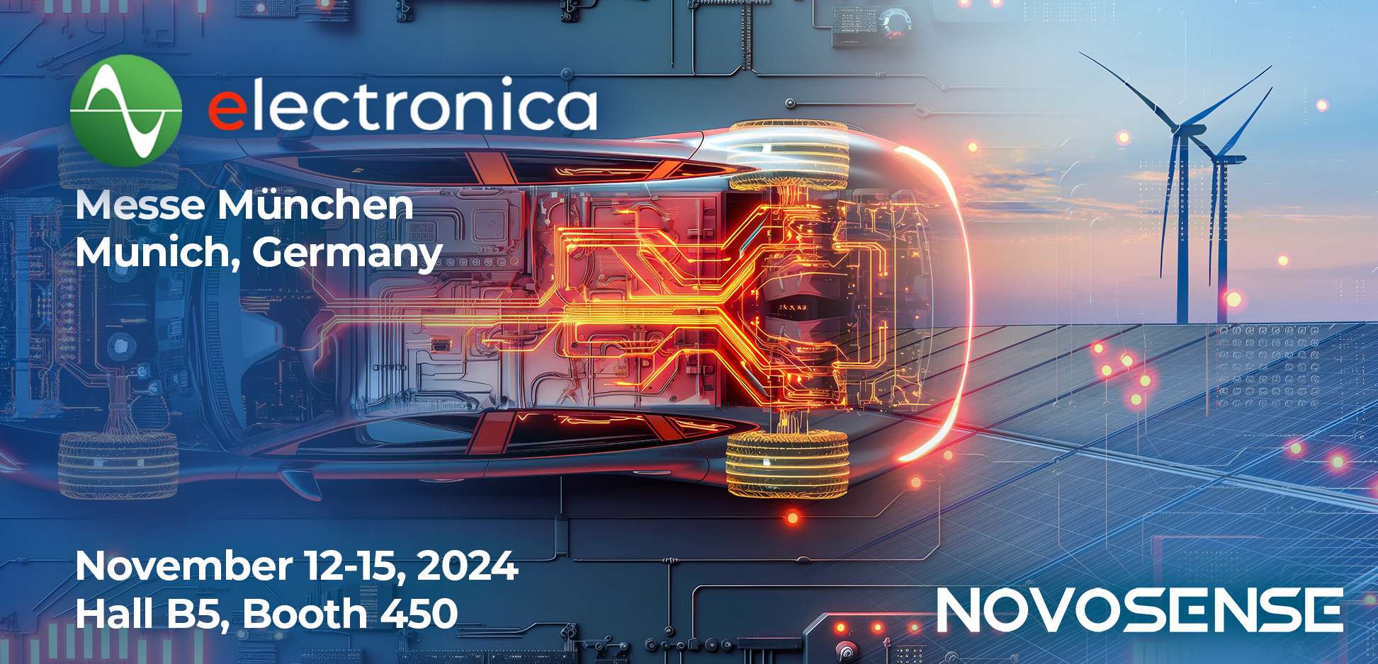NOVOSENSEは、インテリジェントカー、電動化、産業制御に関する最新の研究開発成果をelectronica 2024に発表